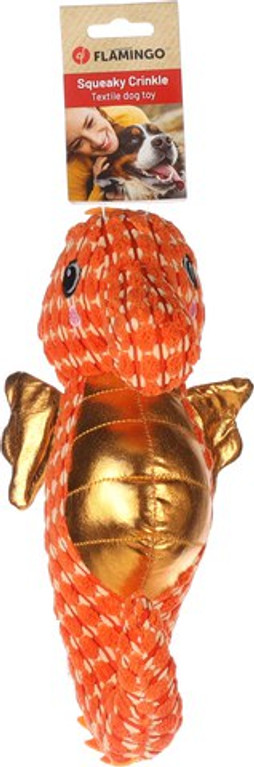 Flamingo f-522958 - Corduroy Squeaky Seahorse Dog Toy