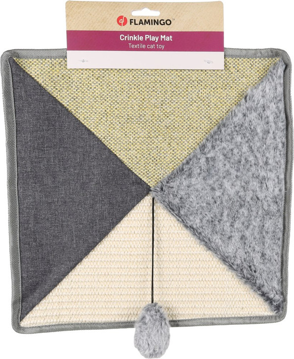 Flamingo f-561492 - Jouet Chat Sisal avec Balle Jaune et Bruit