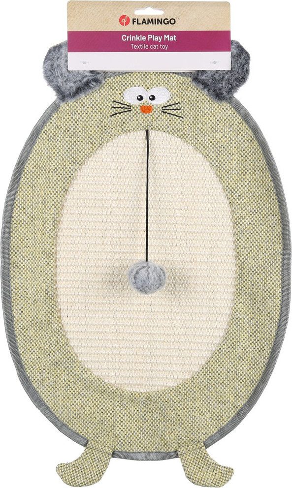 Flamingo f-561491 - Interactive Cat Toy with Crunchy Ball and Sisal Mat