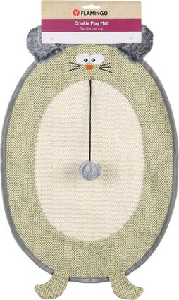 Flamingo f-561491 - Interactive Cat Toy with Crunchy Ball and Sisal Mat