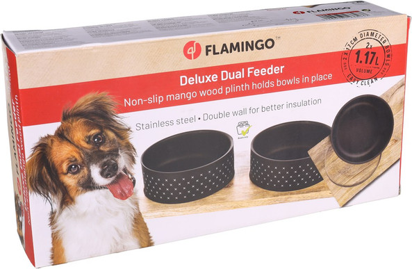Flamingo f-522974 - Gamelle pour la nourriture et l'eau Duo Dinner Rectangle