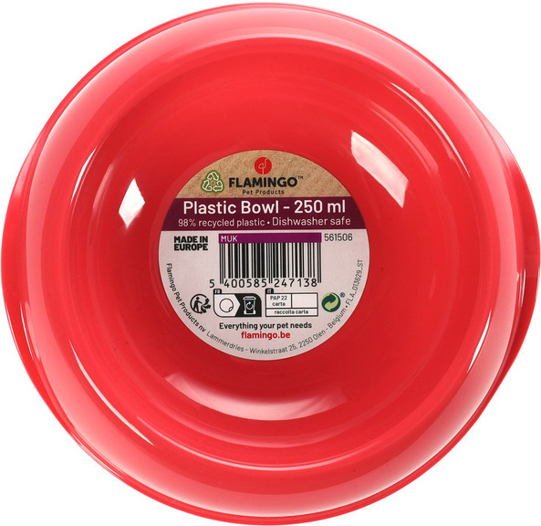 Flamingo f-561506 - Gamelle pour la nourriture et l'eau Rond corail