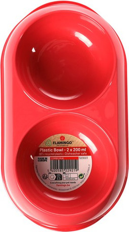 Flamingo f-523023 - Gamelle pour la nourriture et leau Ovale corail