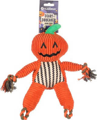 Flamingo f-523053 - Jouet Citrouille en Velours Côtelé pour Chiens