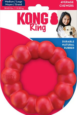 Kong® f-523028 - Kong Durable Red Rubber Chew Ring for Dogs