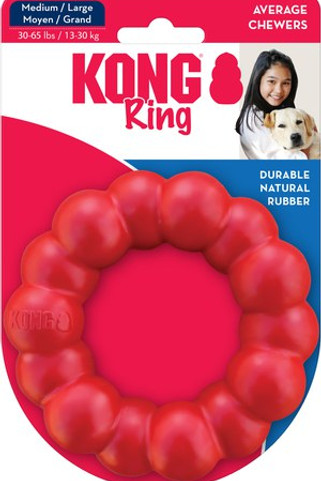 Kong® f-523028 - Kong Durable Red Rubber Chew Ring for Dogs