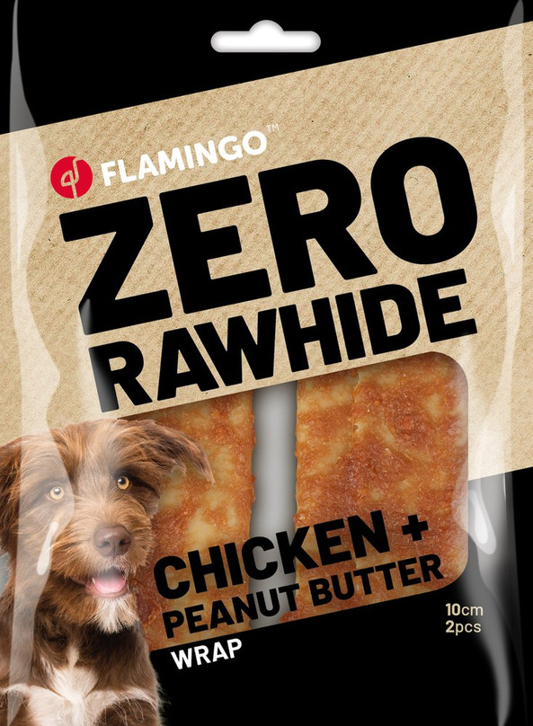 Flamingo f-523095 - Chicken & Peanut Butter Dog Treat Wraps