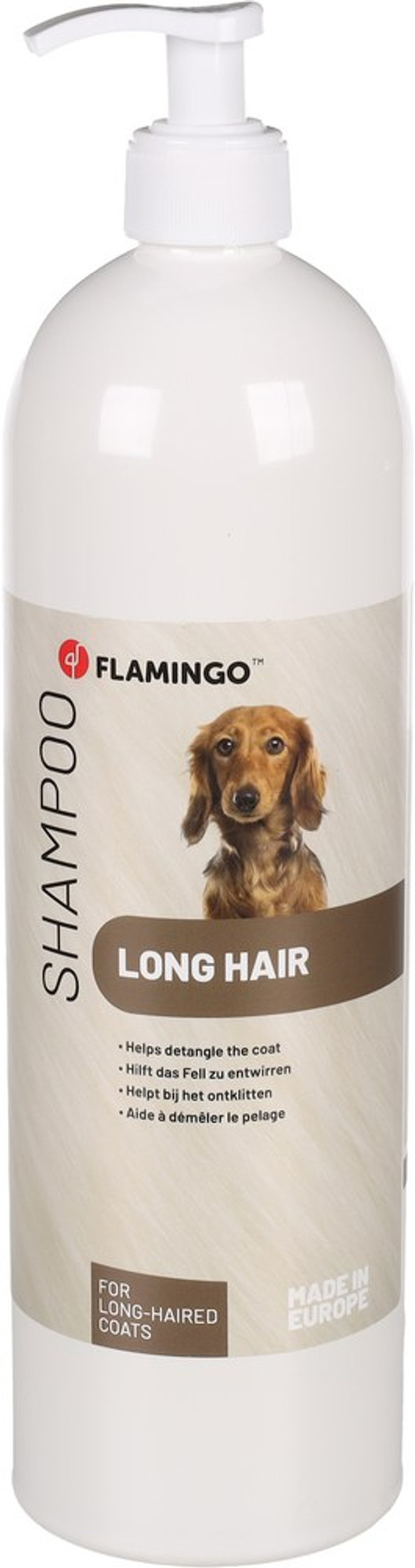 Flamingo f-523075 - Shampoing Races à poils longs 1 L