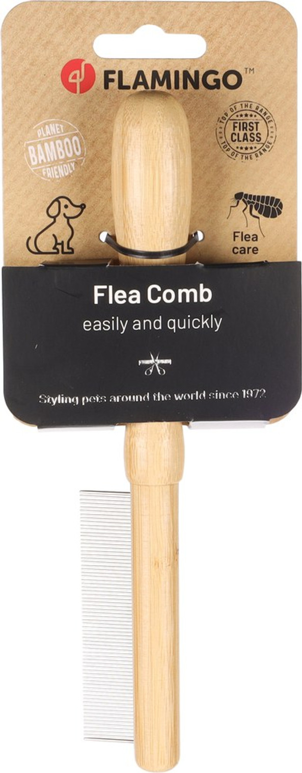 Flamingo f-523065 - Eco-Friendly Bamboo Flea Comb for Dogs