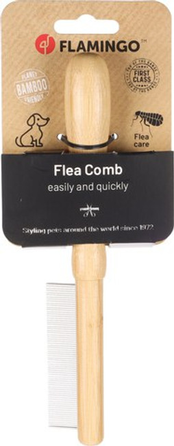 Flamingo f-523065 - Eco-Friendly Bamboo Flea Comb for Dogs