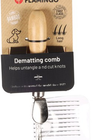 Flamingo f-523064 - Peigne Écologique Démêlant pour Chiens à Poils Longs