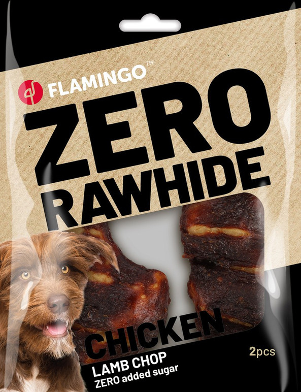 Flamingo f-523107 - Friandises Côteletteavec poulet & Agneau 40gr / 2 pcs 80gr