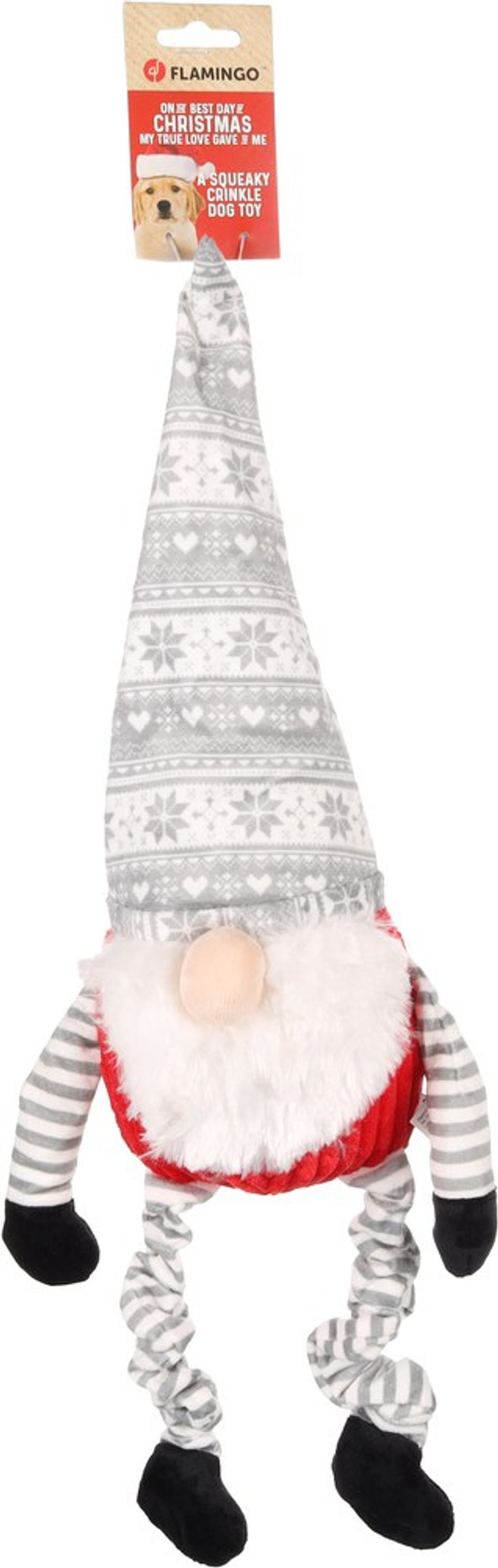 Flamingo f-523235 - Festive Canine Goblin Playmate with Squeaker