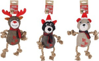 Flamingo f-523232 - Jouet de Noël pour Animaux avec Corde et Sifflet