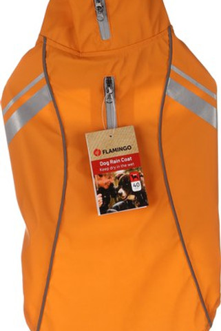 Flamingo f-523178 - Manteau de Pluie Sécurisé pour Chiens Pomi Orange