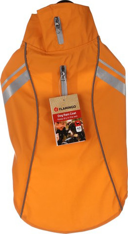 Flamingo f-523178 - Manteau de Pluie Sécurisé pour Chiens Pomi Orange