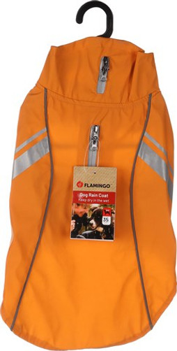 Flamingo f-523177 - Manteau de Pluie Sécurisé pour Chiens Pomi Orange