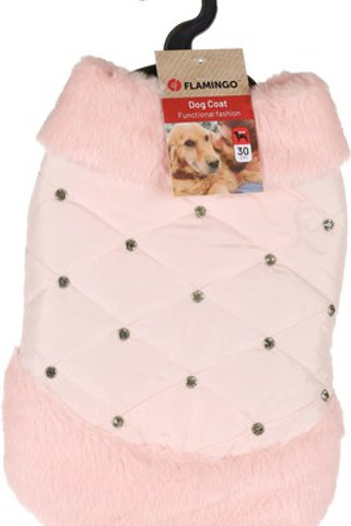 Flamingo f-523169 - Manteau Chic pour Chiens avec Strass et Doublure Chaude