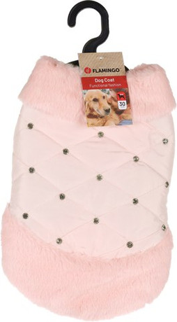 Flamingo f-523169 - Manteau Chic pour Chiens avec Strass et Doublure Chaude