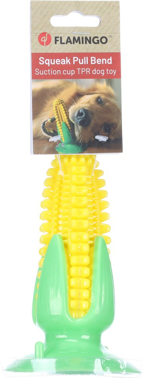 Flamingo f-523317 - Jouet Canin Maïs Siffleur à Ventouse