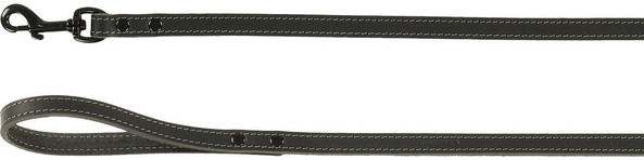 Flamingo f-523288 - Elegant European Leather Dog Leash with Black Accents