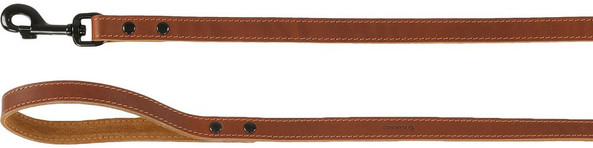 Flamingo f-523291 - Laisse en Cuir Cognac Montana Rivetée