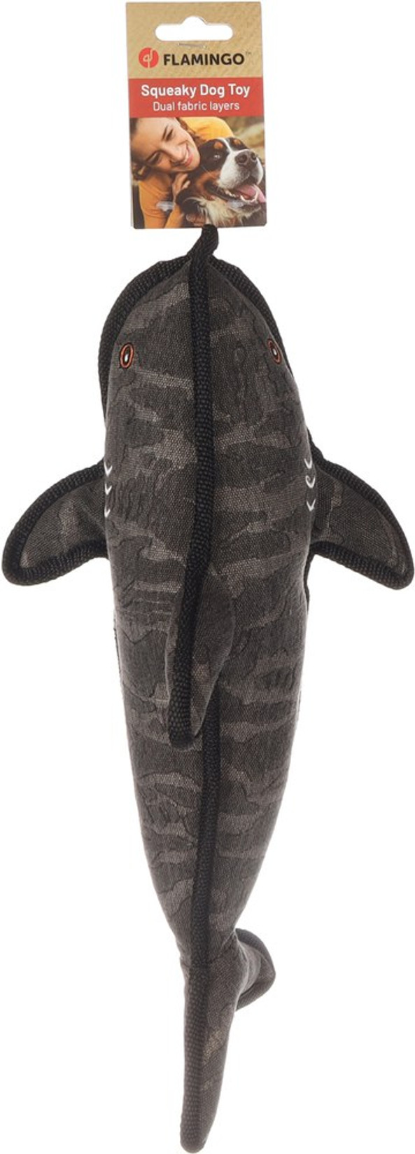 Flamingo f-523335 - Jouet Requin Doux avec Sifflet pour Chiens
