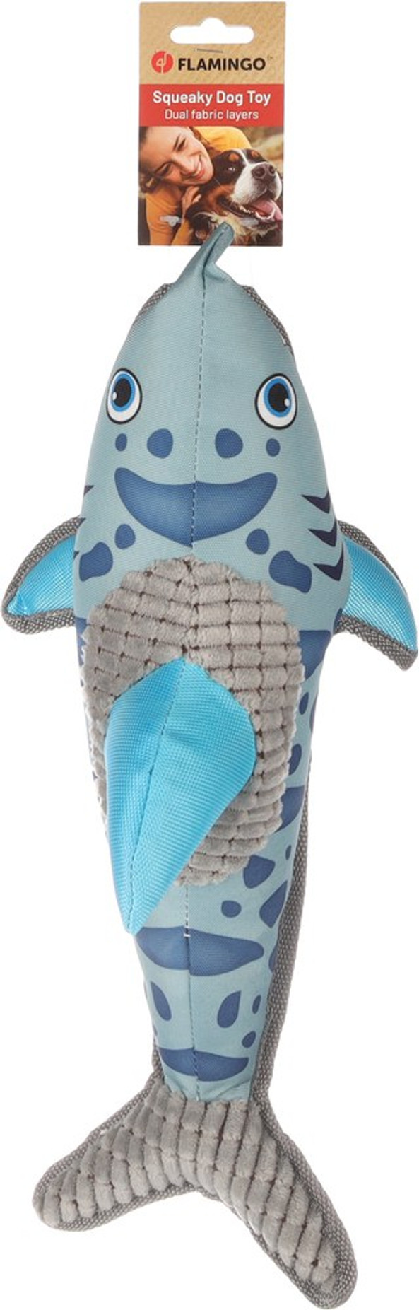 Flamingo f-523330 - Jouet Requin Bleu pour Chiens Amusant et Douillet