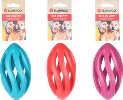 Flamingo f-523326 - Balle de Rugby Résistante pour Chiens Énergiques