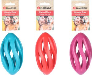 Flamingo f-523326 - Balle de Rugby Résistante pour Chiens Énergiques