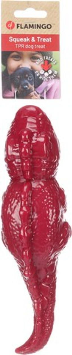 Flamingo f-523319 - Jouet Canin Rouge à Friandises et Sifflet