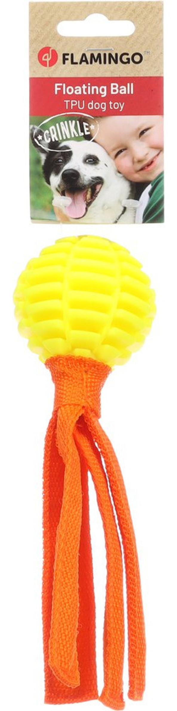 Flamingo f-523445 - Lipa Yellow Floating Dog Toy with Crunchy Sound