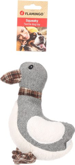 Flamingo f-523551 - Jouet Canard Gris avec Sifflet pour Chiens