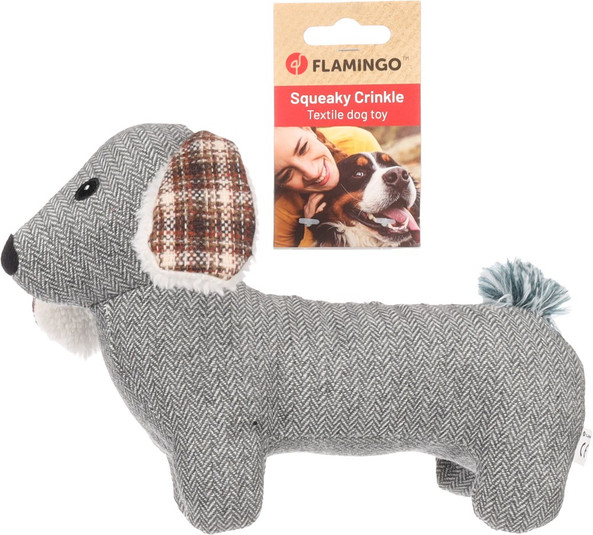Flamingo f-523554 - Jouet pour Chien Gris avec Sons Amusants