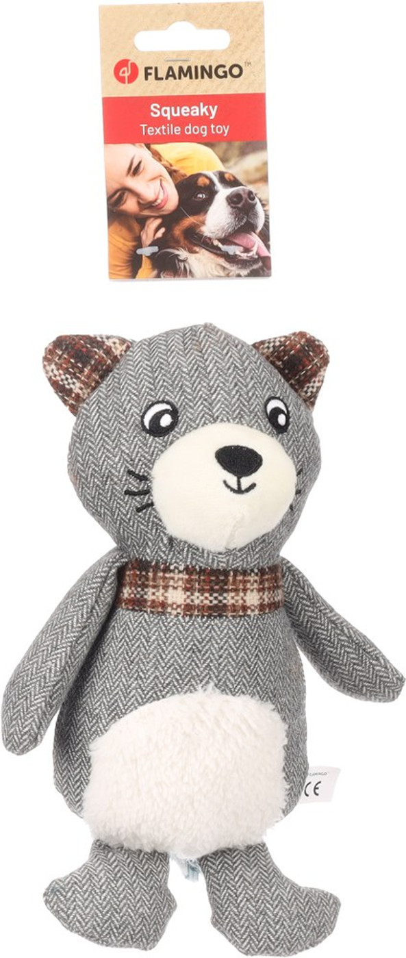 Flamingo f-523552 - Britta the Raccoon Squeaky Dog Toy