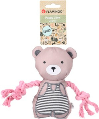 Flamingo f-523625 - Jouet Chiot Ours avec corde