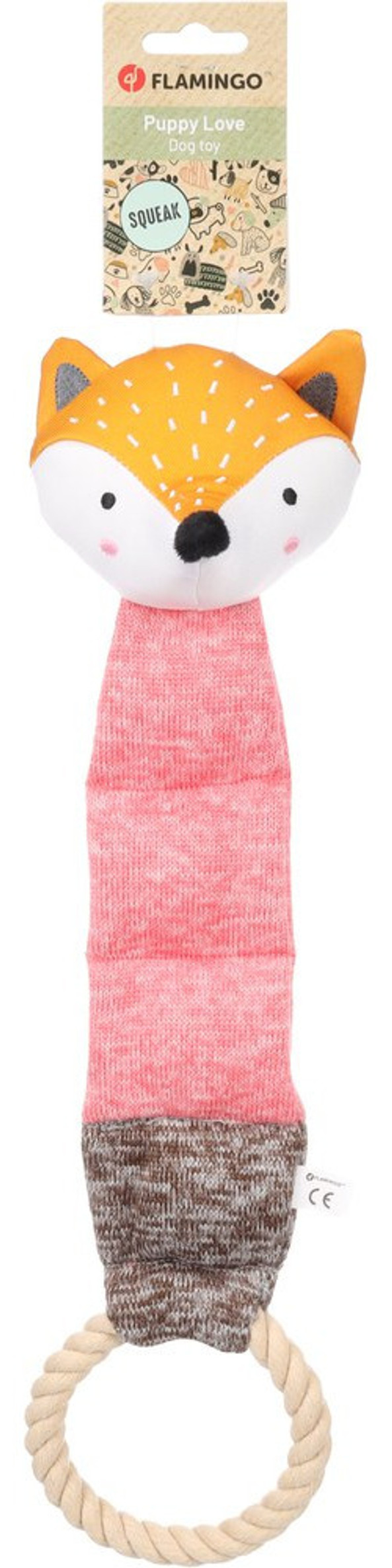 Flamingo f-523620 - Jouet Chiot Renard avec corde