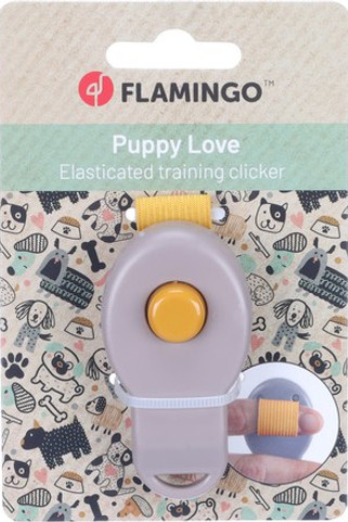 Flamingo f-523615 - Hands-Free Puppy Training Clicker with Elastic Band