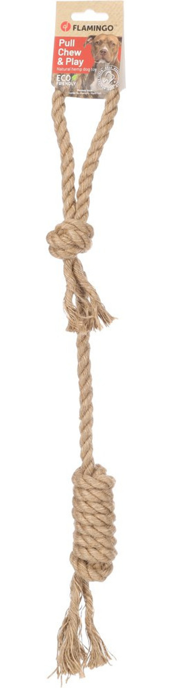 Flamingo f-523592 - JouetCorde à tirer avec 2 noeuds Twist