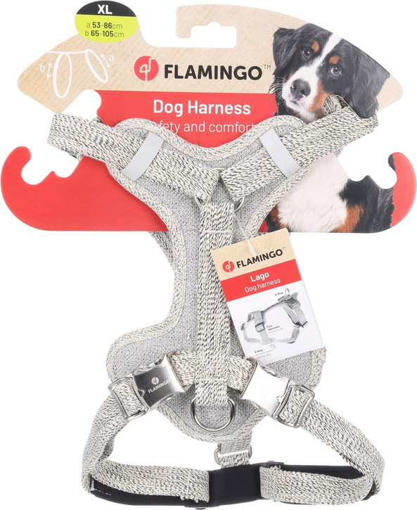 Flamingo f-523793 - Harnais Harnais H Blanc & Noir