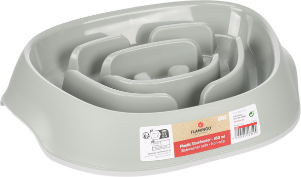 Flamingo f-523965 - Gamelle pour la nourriture et l'eau Slow feeder Ovale