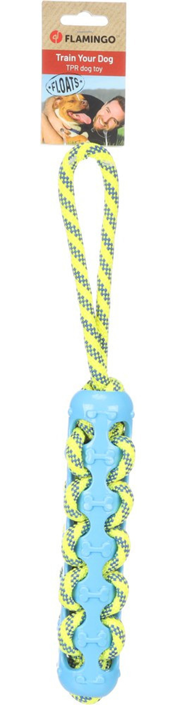 Flamingo f-523975 - Jouet Corde à tirer Bleu & Jaune