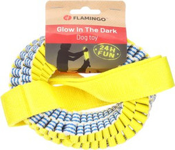 Flamingo f-523982 - Jouet Corde à tirer Anneau Bleu & Jaune