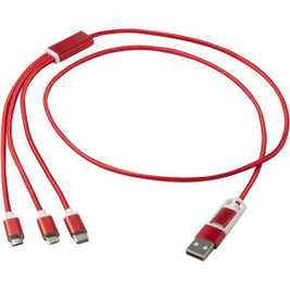 PF Concept 124386 - Versatile 5-1 recycled aluminium charging cable