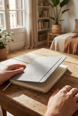 Ramona A5 cotton notebook - EgotierPro 107900