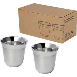 PF Concept 100804 - Duo 80 ml RCS certified stainless steel espresso cup set 