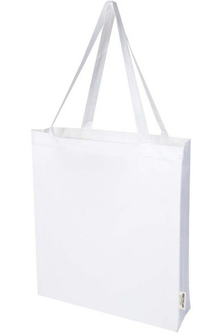 Sac shopping à soufflets Madras en coton recyclé 140 g/m² certifié GRS - EgotierPro 120733