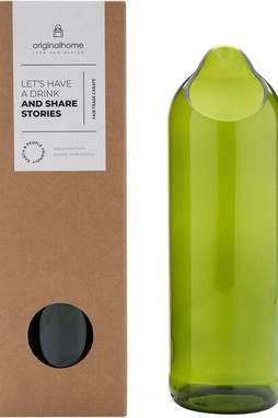 Originalhome 113406 - Elegante Vase aus recycelten Weinflaschen