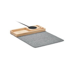 GiftRetail MO2281 - PANDU Wireless charger in bamboo 15W