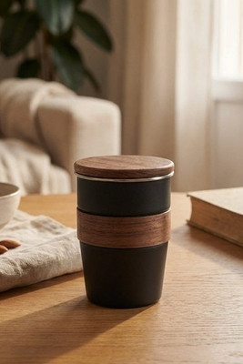 WALNUT Enkelwandige beker 350ml - GiftRetail MO2322